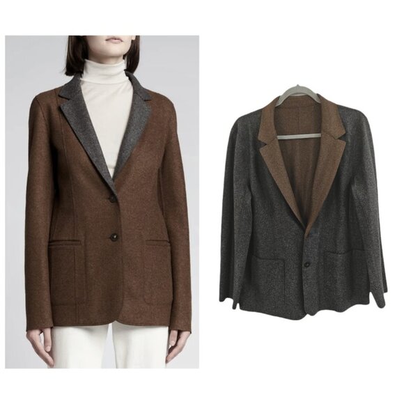Lafayette 148 Rozella Reversible Blazer Wool Cashmere Loro Piana Fabric 14 - Picture 1 of 10